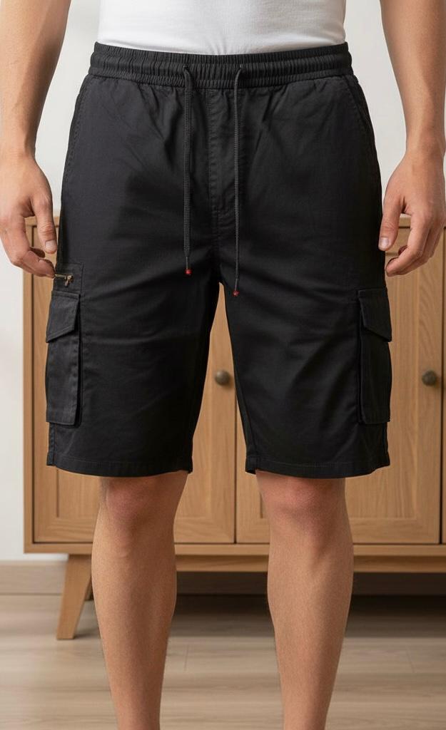 Men’s Khaki Laced Side Pocket Shorts | Durable & Trendy | Tryahu Ghana